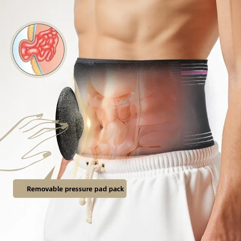 Umbilical Hernia Support Belt for Men Women,Abdominal Binder with Removable Silicone Compression Pad Hernia Relief Band for Post