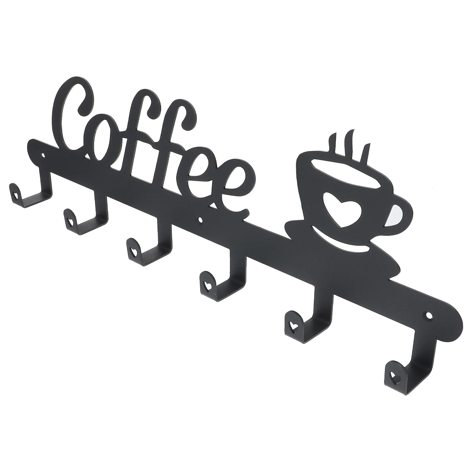 

Cup Holder Coffee Mug Storage Hanger Hangers Metal Wall-mounted Rack Kitchen Hooks Black Drying