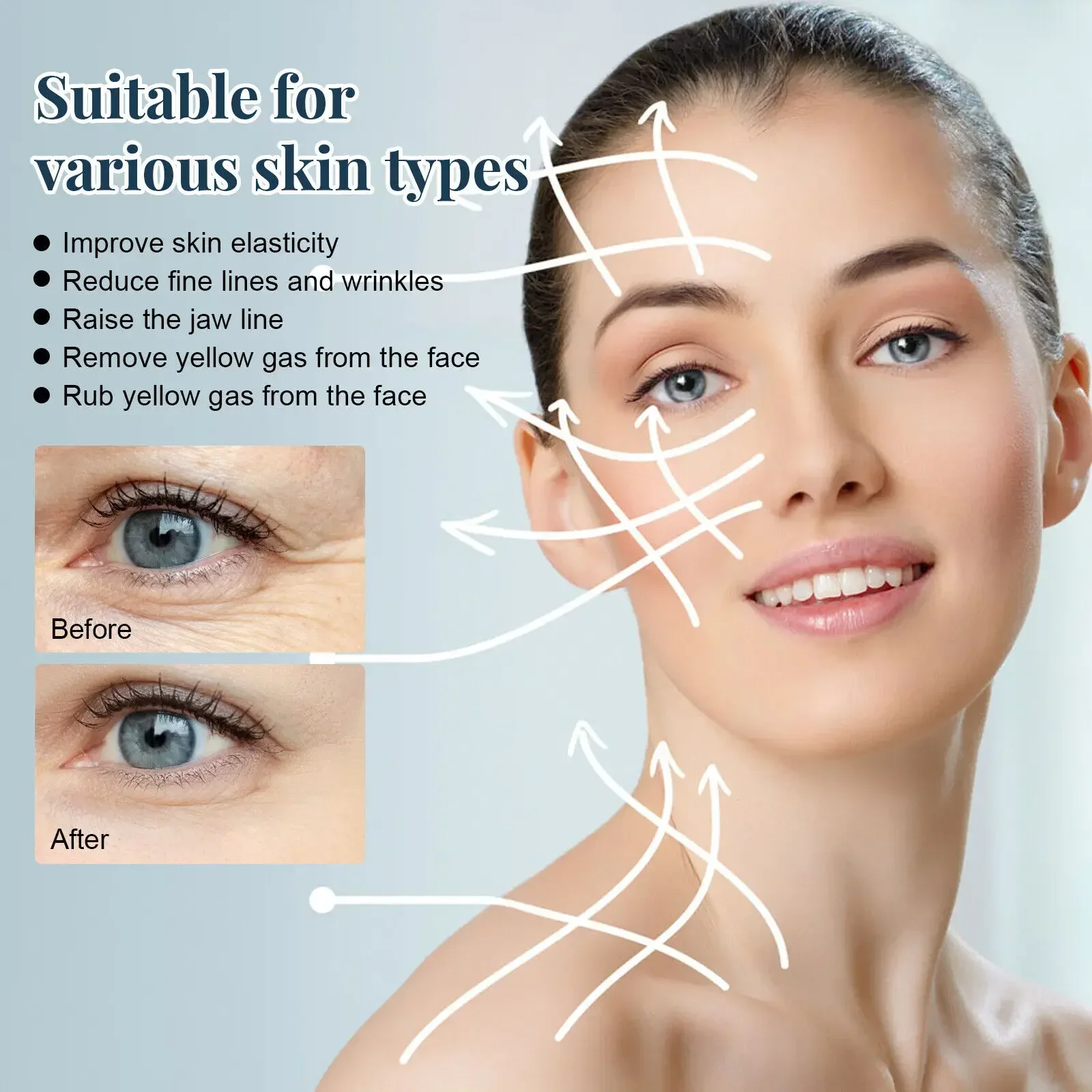 

Female Beauty and Skincare Collagen Based Egg White Line Can Absorb Anti Wrinkle Facial Firming Filling Skincare Products