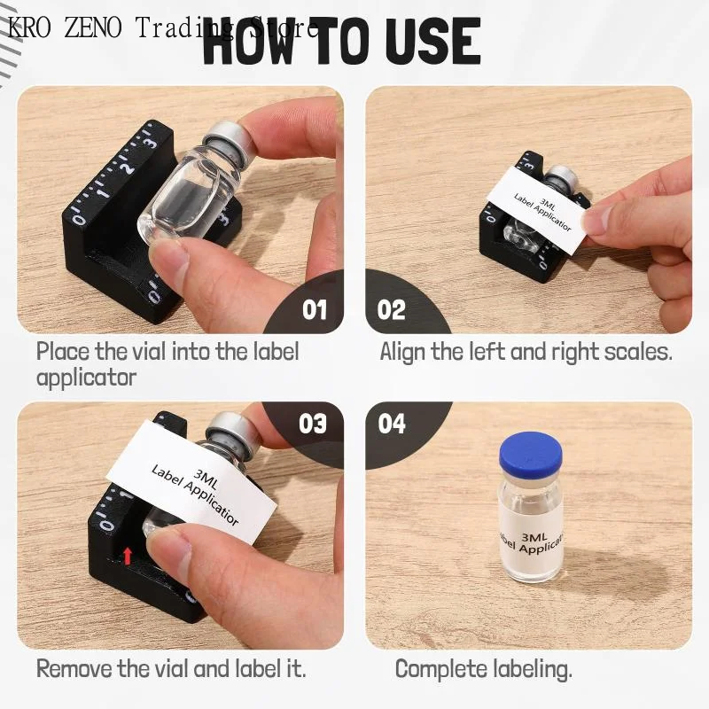 1PC 3ml/10ml Vial Label Applicator Easy Alignment Precise Application Sticker Alignment Tool Time-Saving Reusable Labeling Tools