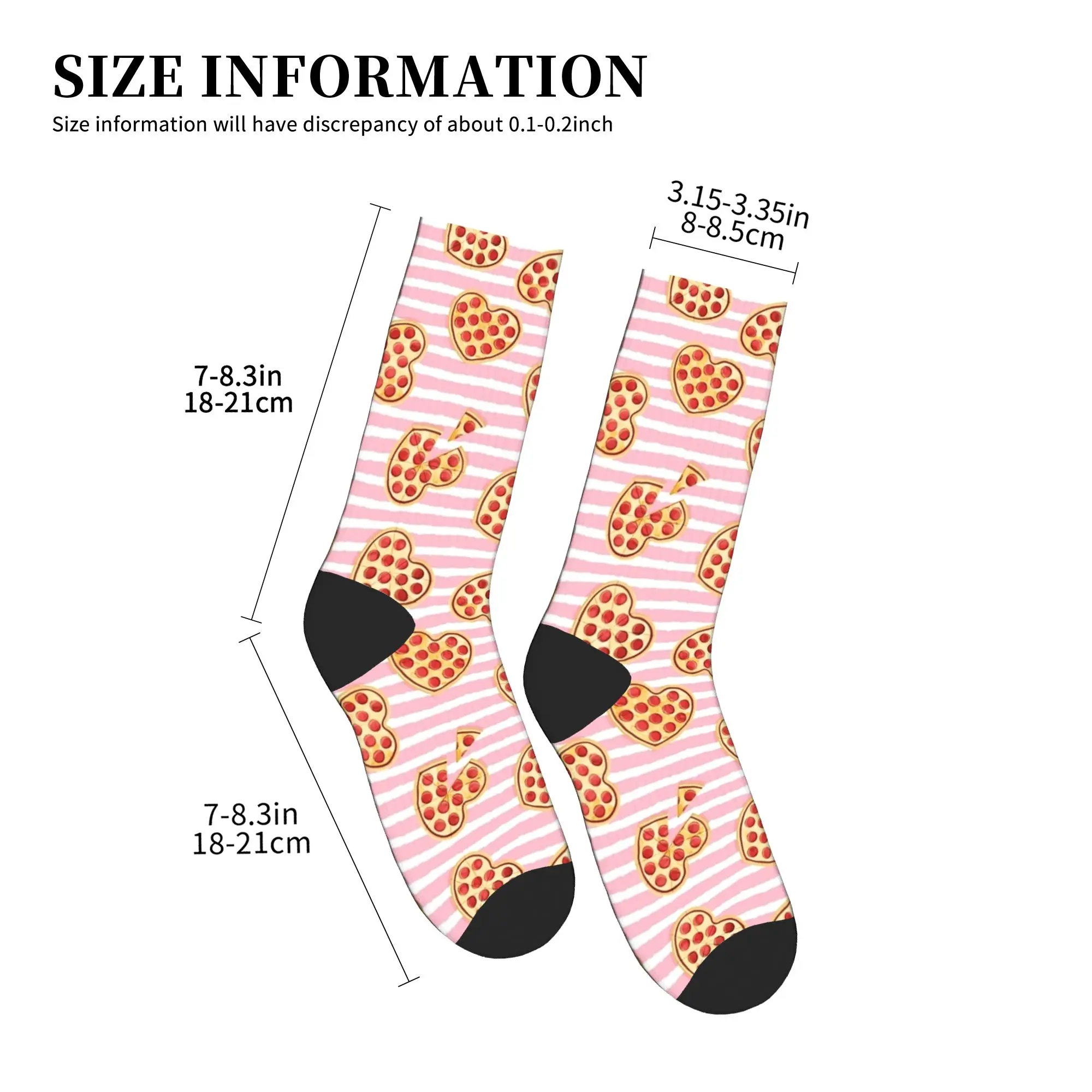 على شكل قلب البيتزا الوردي جوارب الجوارب الرجعية الرجال جودة الجوارب الخريف تشغيل الرياضة المطبوعة عدم الانزلاق الجوارب هدية #4