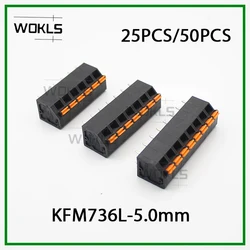 Morsettiere PCB senza viti a molla 25 pz/50 pz 5.0MM KFM736L-5.0mm KF550 MC-TP/F5.0AXXP