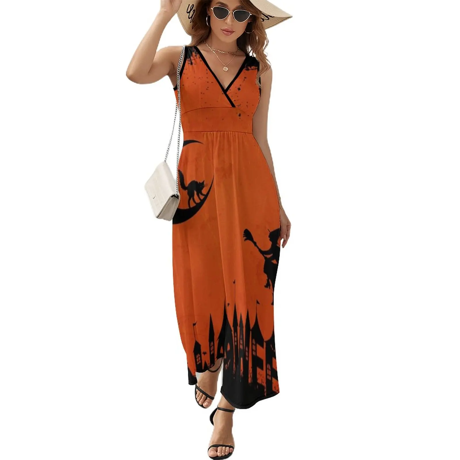 

Halloween Sleeveless Dress clothes for women summer dress women 2024