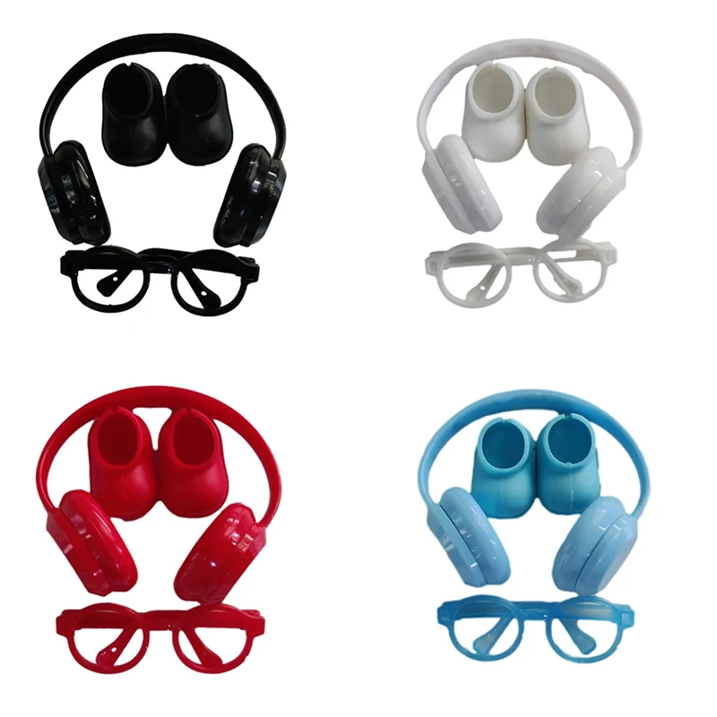 

For 15-17cm Dolls Accessories Earphone Decoration Shoes Without Lenses Glasses Fashionable Dressing and Matching Birthday Gift