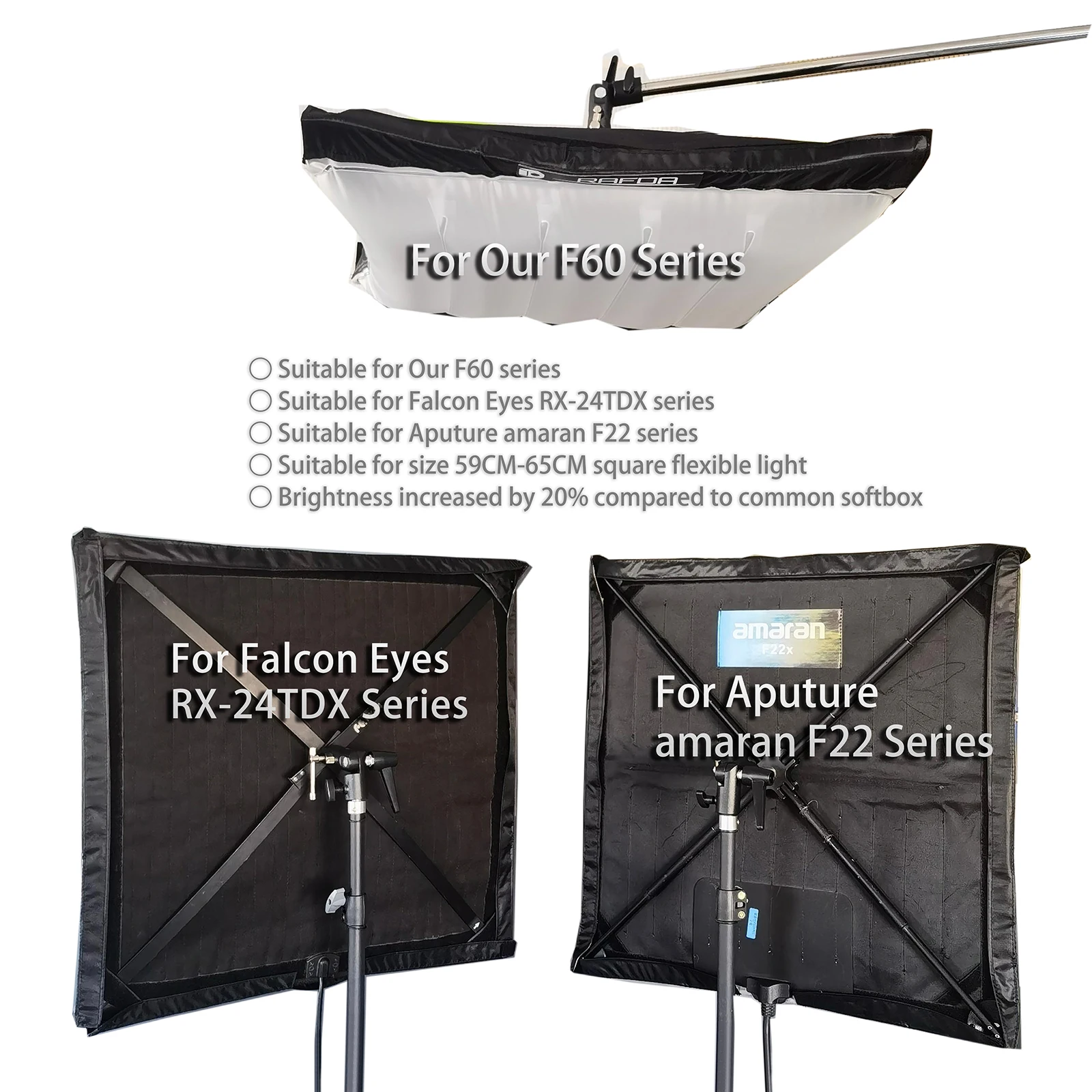 Inflatable Softbox for Falcon Eye RX-24TDX RX-724 RX-824 Aputure Amaran F-22 Godox FL150S Photo Studio Accessories