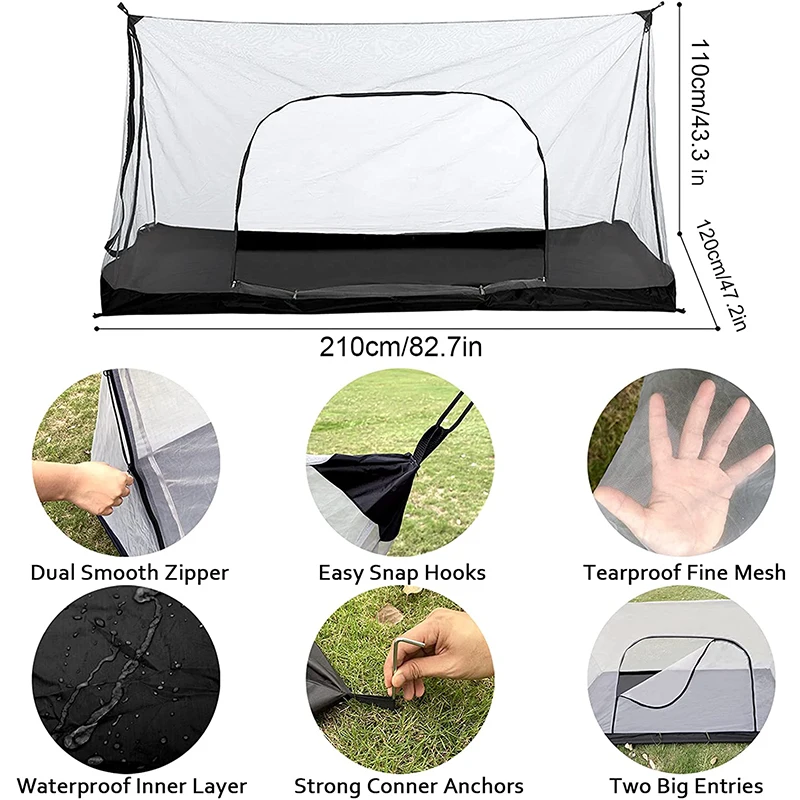 Outdoor Netting Tent Mosquito Net Ventilation Ultra Light Trekker Backpacking Tent Kids Mosquito Mat Keep Insect Away Home Decor