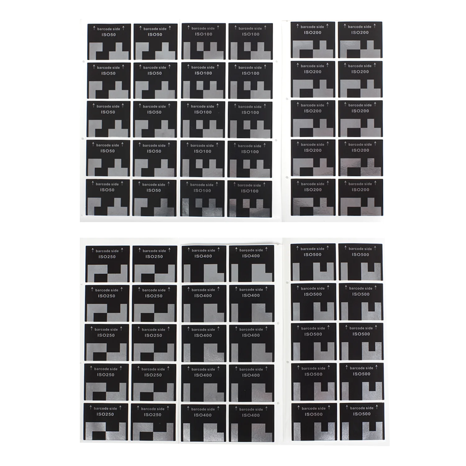 10 หน้า 135 35 มม.ฟิล์ม CASSETTE DX รหัสสติกเกอร์ ISO50 100 200 250 400 500 จํานวนมากป้ายฟิล์มมือม้วนอัตโนมัติ-ISO ตรวจพบ