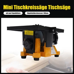 Mini elektrische Tisch kreissäge Kreissäge für die Holz bearbeitung Holz Stein Metall Glass chneide maschine 4500 U/min