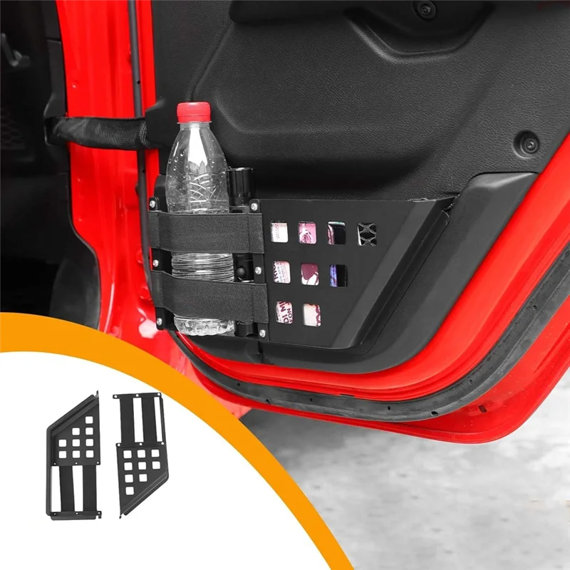 

Professional Door Side Insert Organizer Box For Jeep Wrangler JL Gladiator JT 2018-2024 Rear Door Storage Pockets Net Pocket