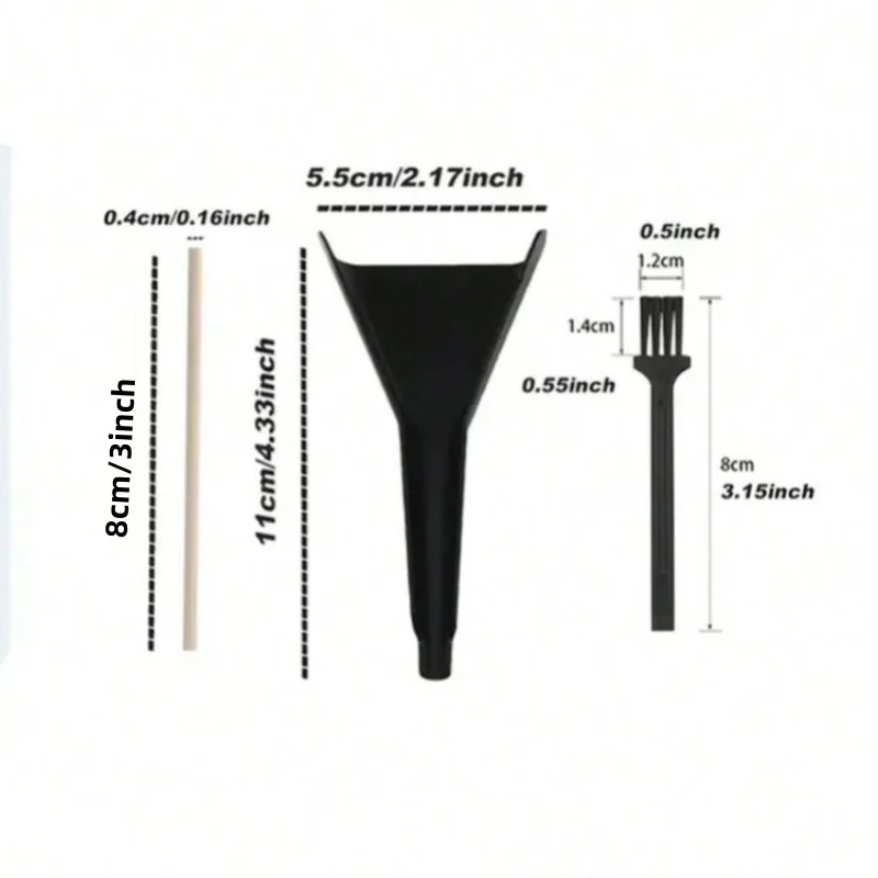 Pre Rolled Cones Loader Funnel Tool Set Including 1pcs Random Cone Loader, 1pcs Cleaning Brush And 1pcs Pressing Rod