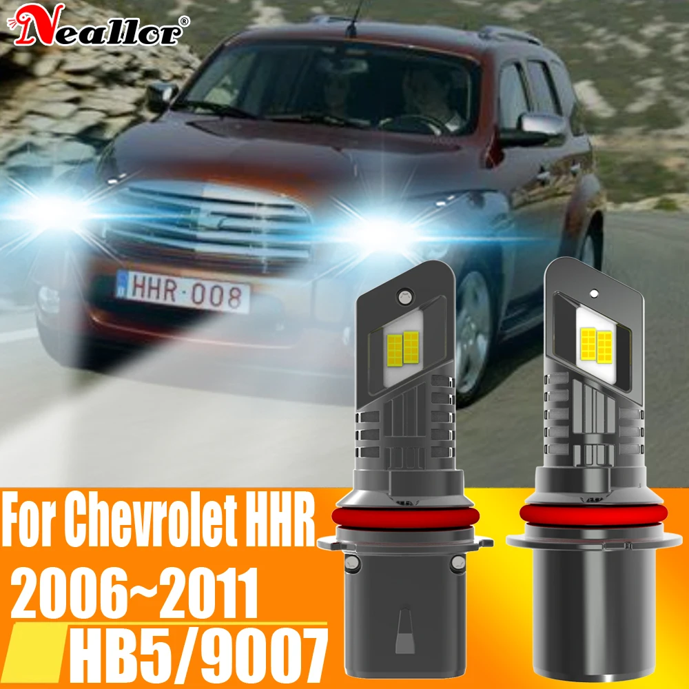 2pcs HB5 9007 Led Headlight Canbus No Error Car Bulb High Power White Fog Light Diode Lamp 12v 55w For Chevrolet HHR 2006 ~ 2011