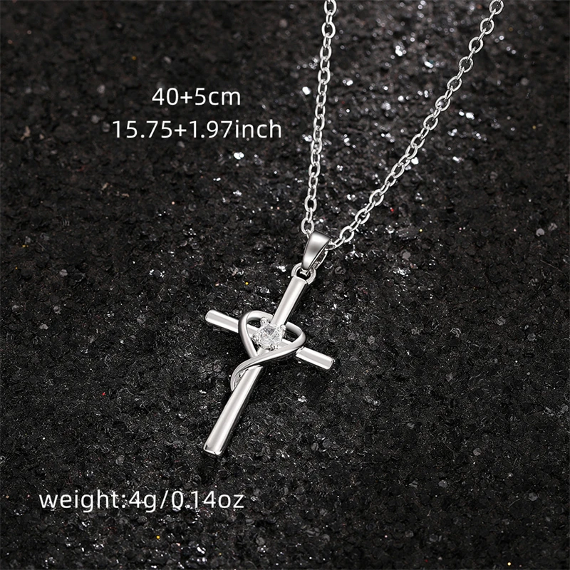 Exquisite Zirkon Kreuz Anhänger Halskette für Frauen Trendy Licht Luxus Gold Farbe Drehbare Krone Halskette Schmuck Großhandel – Detail 17