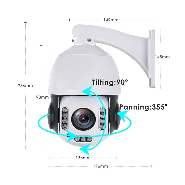 Telecamera PTZ da 2 MP con cupola analogica 20X AF IR ad alta velocità 4 in 1 per visione notturna