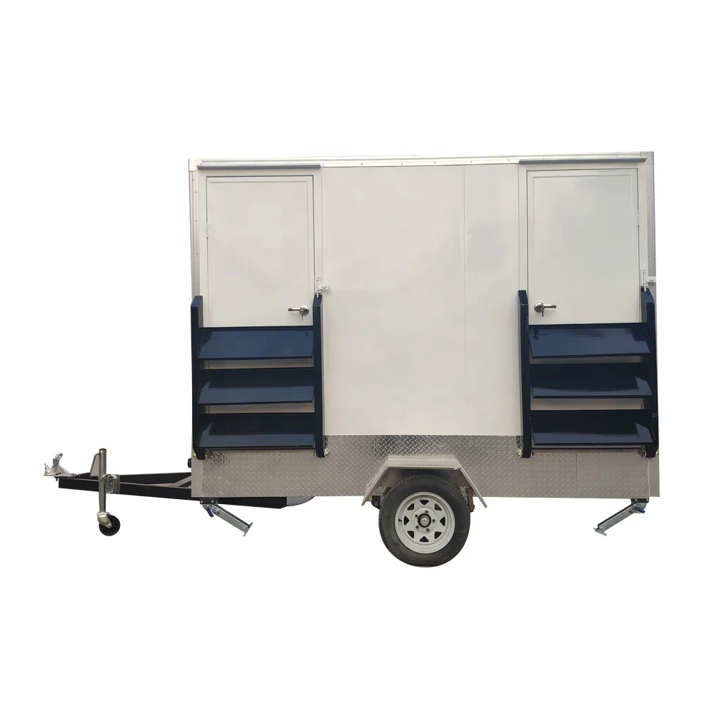 Trailer Mounted Toilet Large Capacity Sewage Storage Tank Anti-odor Sealed Structure Outdoor  Luxury Sanitary Trailer