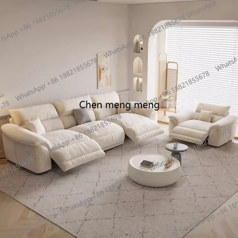 

F5822 Luxury Modern Divani Per Soggiorno Furniture Back Support Living Room Sofas European Beige Recliner Salon Electric Sofa La
