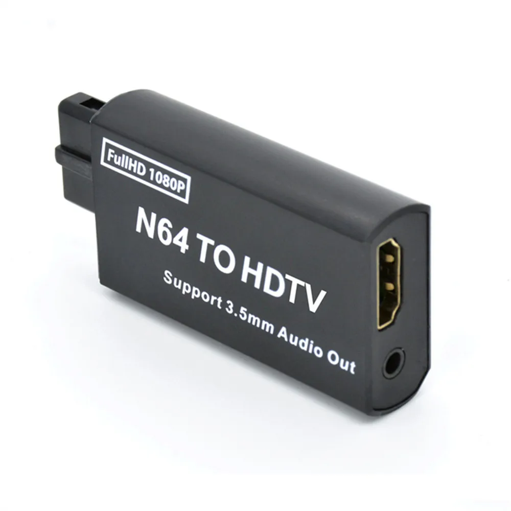 Game Console N64 to HDMI Converter Adapter Plug and Play for N64/SNES/NGC/SFC HDMI-compatible Adapter with 3.5mm Audio Output