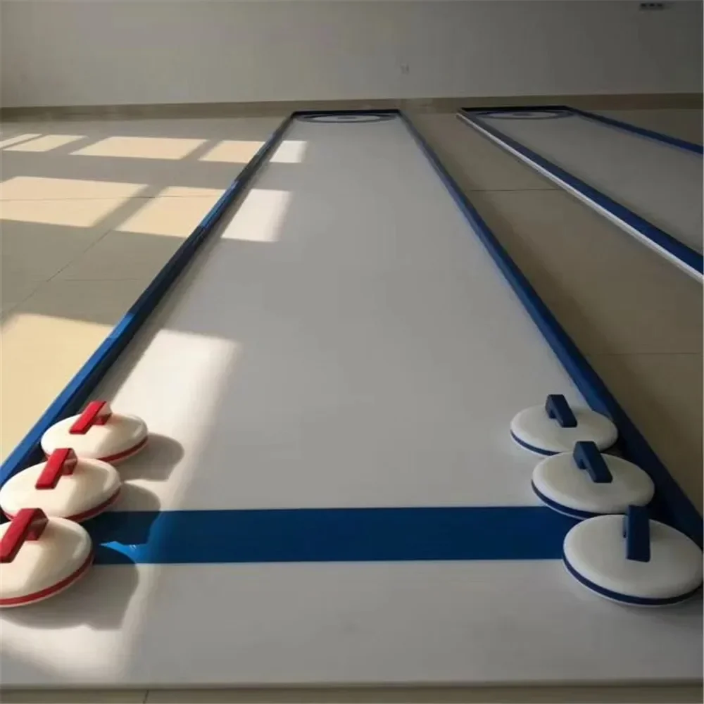 Newly Upgraded Games Toys Inflatable Curling Rink Board Curling Lane Curling Stone Synthetic