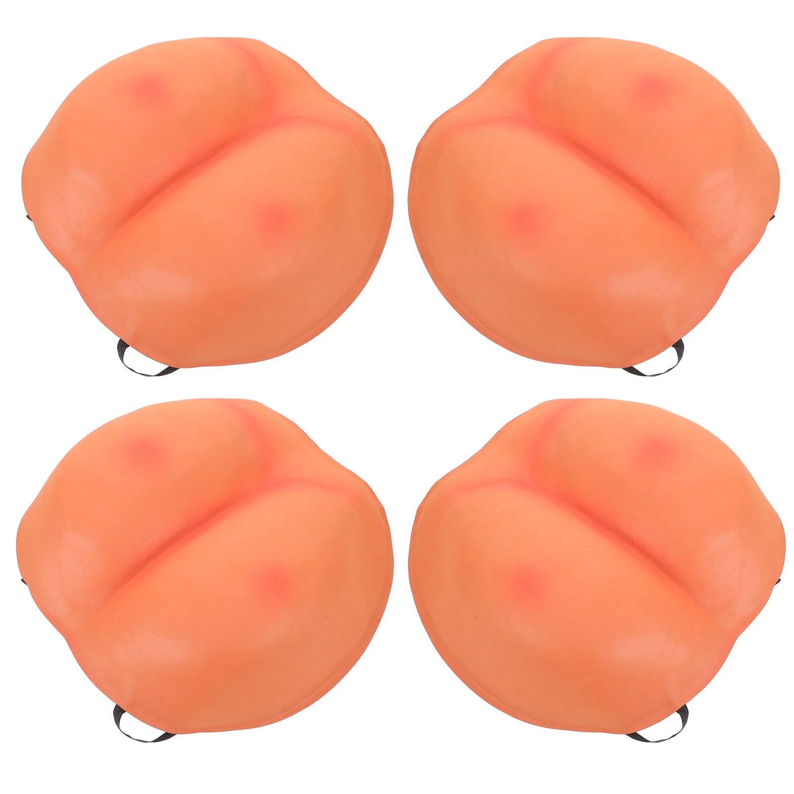 4Pcs Realistic Prank Butt Fake Buttock Costume Accessory Halloween April Fools Cosplay Prop Prank Gift Box False Butt Costume