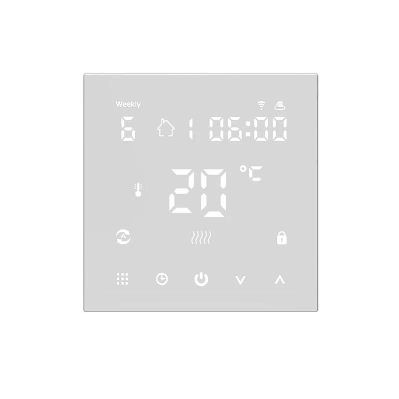 

HY607WE Wifi Thermostat Touch Screen Heating Temperature Controller Work For Electric Floor Heating Water