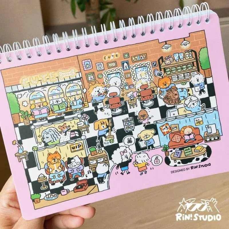 Lin Hammer-Double Sided Release Paper, A5 Bobina Livro, Fita Adesiva Adesiva, Livro de Imagem Bonito