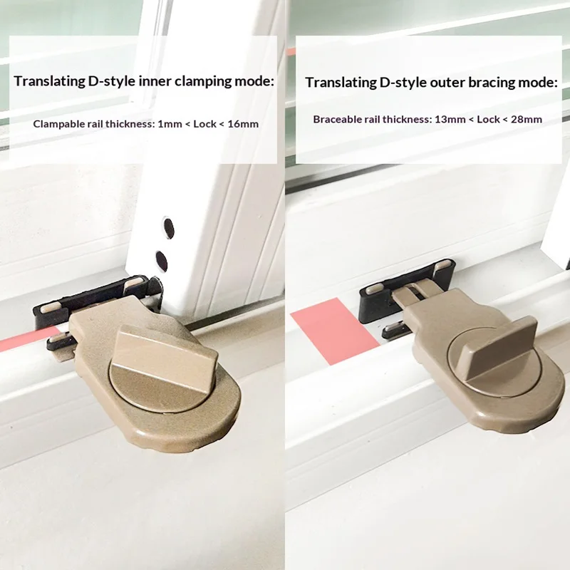 Aluminum Alloy Sliding Swing Door and Window Safety Lock Anti-Theft Lock Catch Window Limiter Child Protection Safety Lock