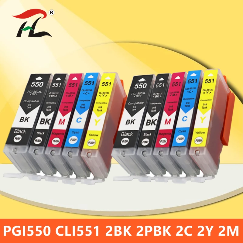 PGI550 CLI551 PGI-550 CLI-551 550XL pgi 550 ink cartridge for Canon IP7250 MG5450 MX925 MG5550 MG6450 MG5650 MG6650 MX725