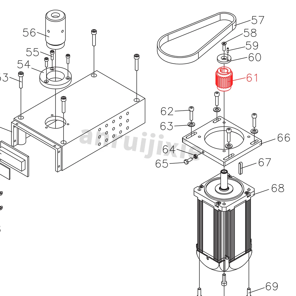 Motor Tming Pulley SIEG SX3&JET JMD-3&BusyBee CX611&Grizzly G0619  Milling Machine Synchronizing wheel