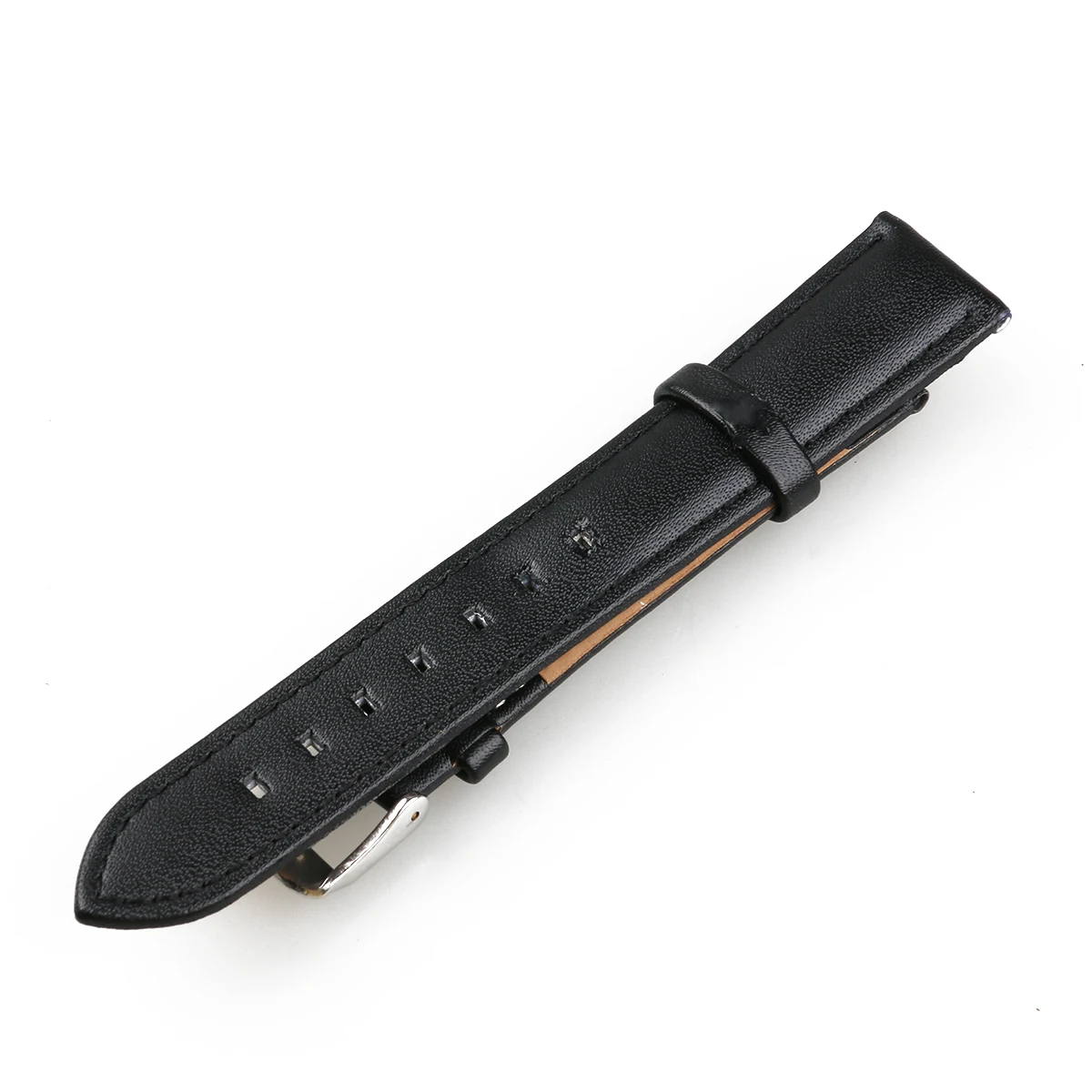 

Watch B 18MM Black Genuine Adjustable Replacement Strap Men Bracelet Stainless Steel Buckle Soft Glove