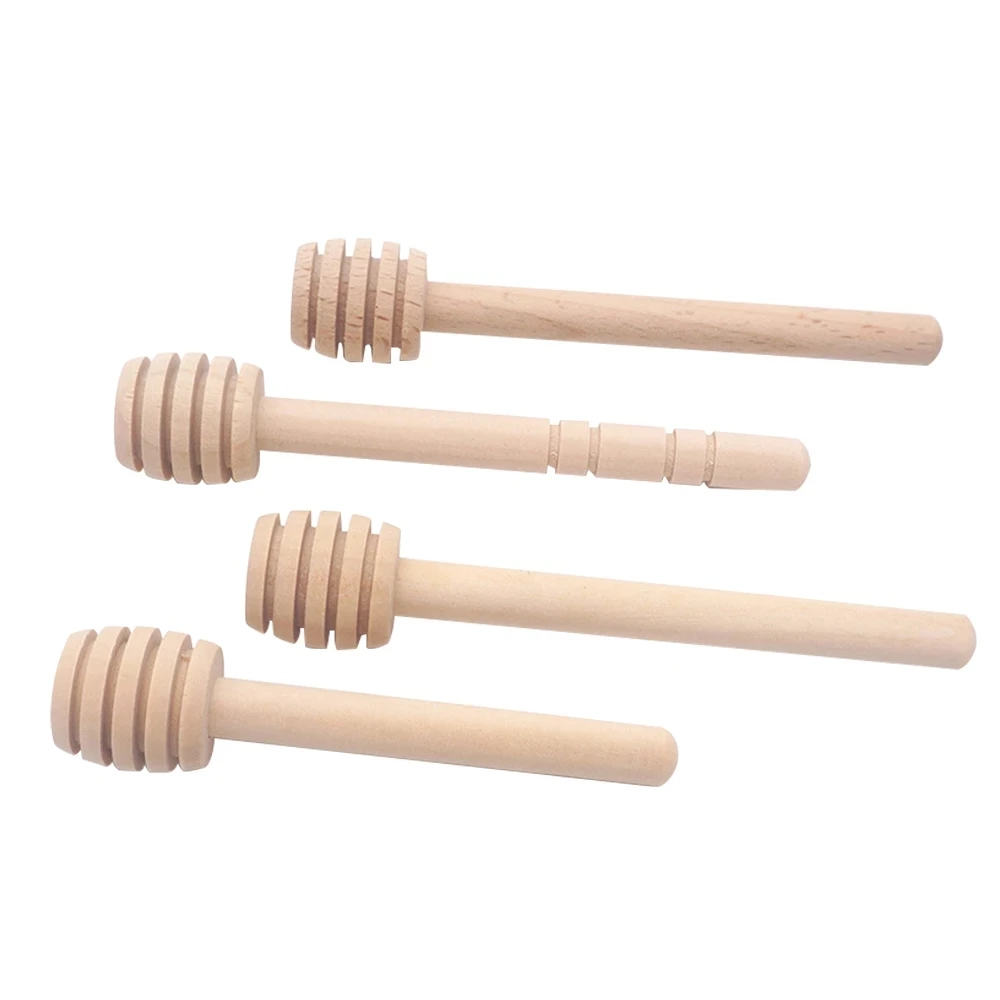 

High Quality Honey Stir Bar Mixing Handle Jar Spoon Practical Wood Dipper Honey Long Stick Supplies Beekeeping Tool