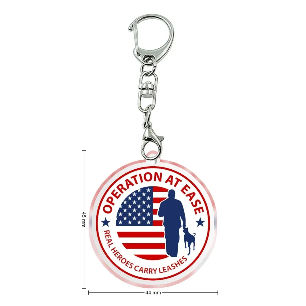 Fireman Acrylic Emergency Theme Keychain Transparent Glitter Acrylic Trinket For Friends Pendants