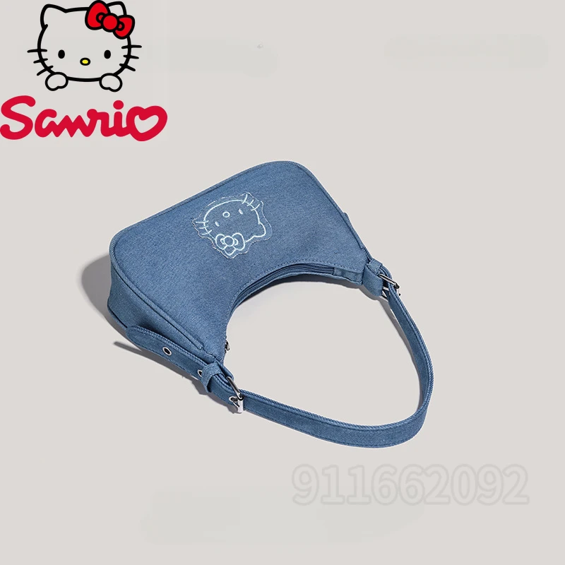 Sanrio Hello Kitty New Women's Shoulder Bag Luxury Brand Fashion Trend Women's Handbag Cartoon Cute Embroidery Women's Bag