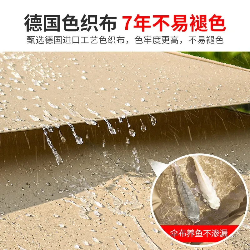 Mojia Outdoor Garden Parasol with Station Platform Leisure Sun Umbrella for Patio Yard Shade Protection Durable Hanging