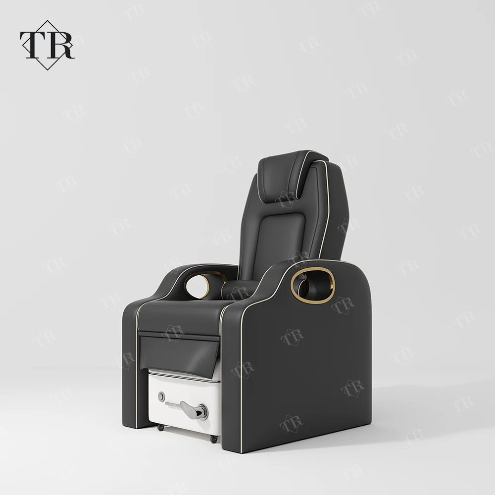 

2026 Multiple Electric Nail Salon Manicure Black Pedicure Chair Foot Bath Spa Massage Washing Sofa Reclining Chair With Ceramic