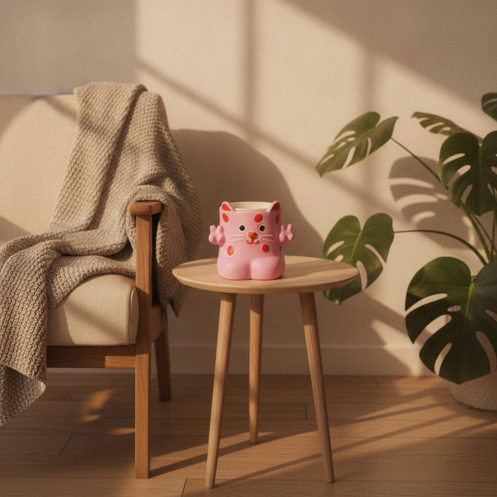 Cat-Shaped Planter Pot Cute Cat Planter Adorable Whimsical for Plant Lovers, Windowsill, Desk