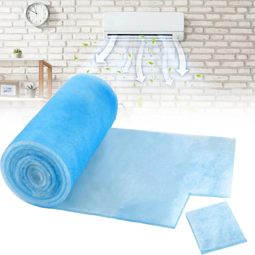 Electrostatic reusable floor vent filter cotton roll for air conditioners and HVAC ventilation cuttable for custom fit