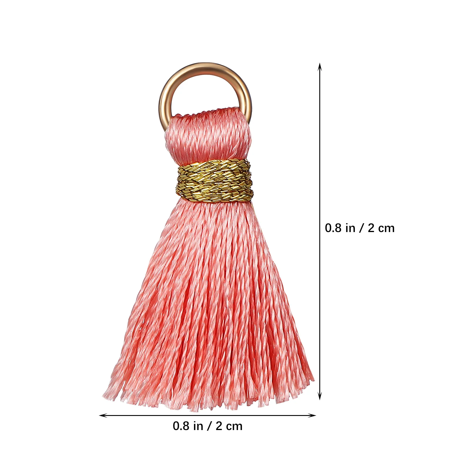 

50 Pcs Tassel Fringe Mini Silk Tassels Charms Circled Decorative Jewelry Making Rayon Craft Decoration