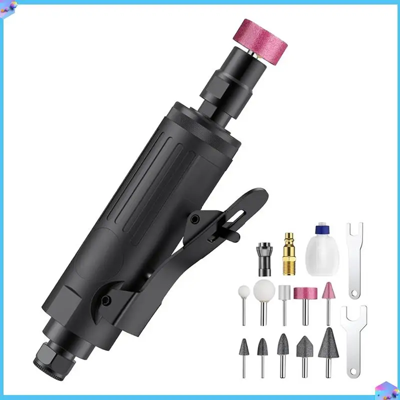 A43T Air Straight Die Grinder,1/4In Pneumatic Angle Die Grinder,25000 RPM,For Contour Grinding, Cutting,Polishing,Weld Repair