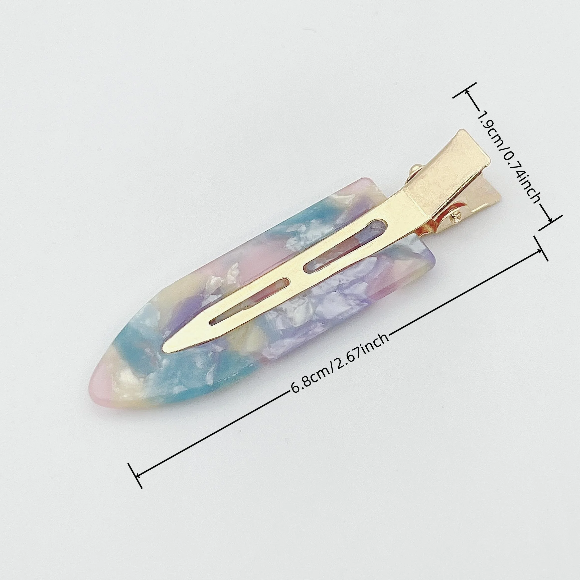 4 pieces non-bending hairpin styling, acrylic flat clip, Crease-free crimping small needle, fringe seamless hairpin tool for mak image 5