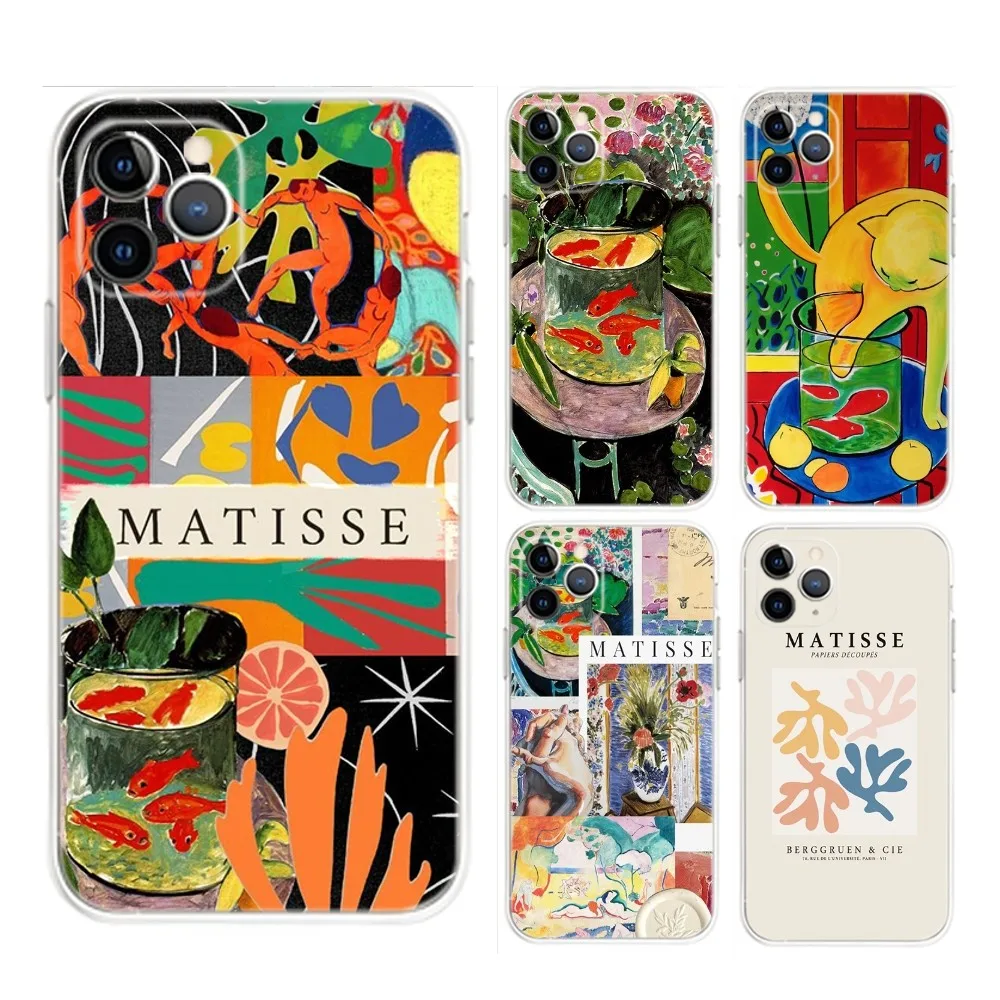 

Henri Matisse Art Painting Phone Case For iPhone Apple 15,14,13,12,Mini,11,Pro,Max,Plus,X,XR,XS,8,SE,2020,Plus Transparent Cover