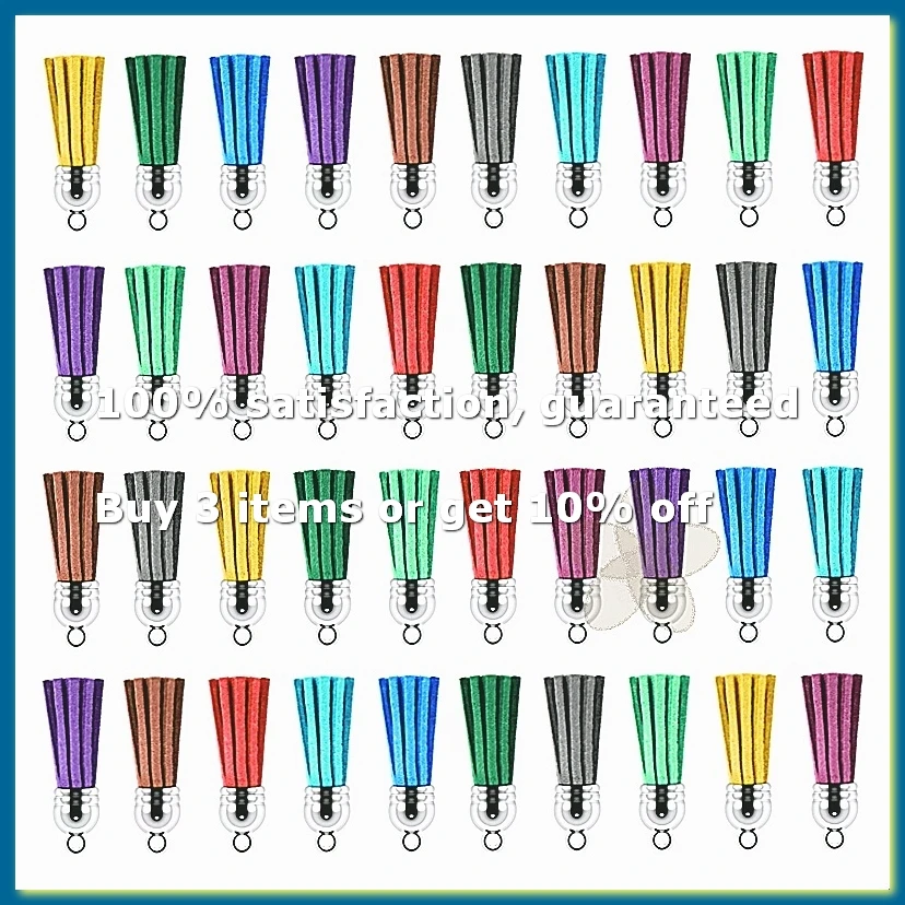 ●250Pcs/Set Keychain Tassels Bulk Colored Leather Tassel Pendants for DIY Keychain and Craft-ROWI