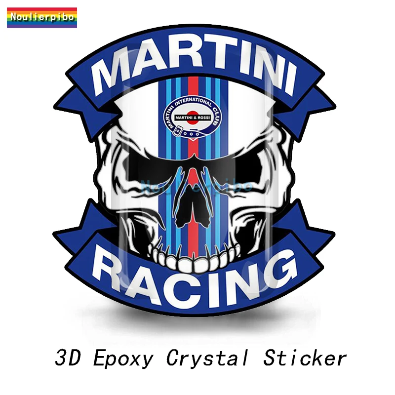 Pegatina 3D estéreo epoxi Martini Racing caja de lanzamiento cubierta de carrito pegatina de vinilo para teléfono móvil accesorios adhesivos para