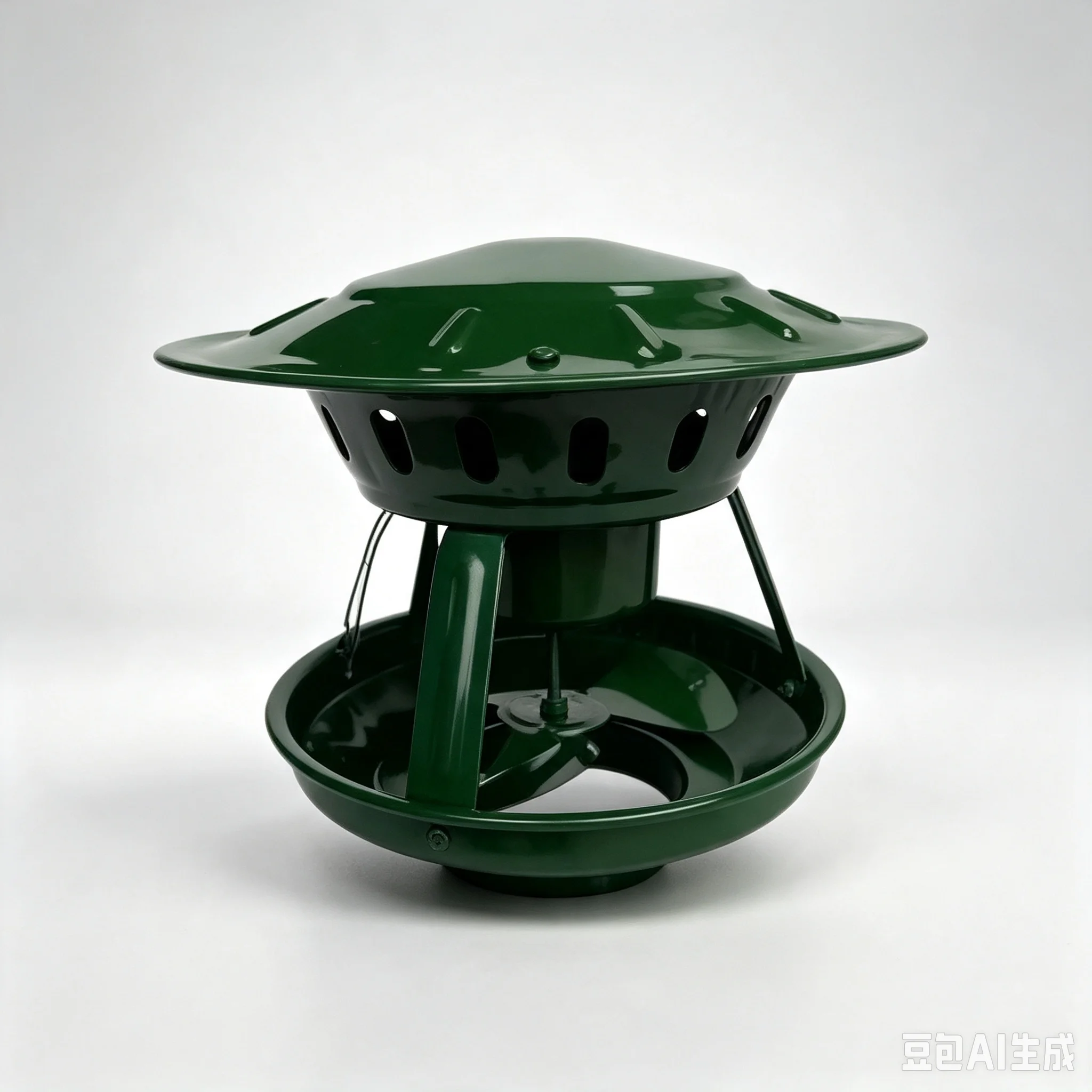 Green Iron Household Induced Draft Fan 22cm Quiet Smoke Extraction Ventilator For Chimney-Exhaust Fireplace Stove Air Quality Pa