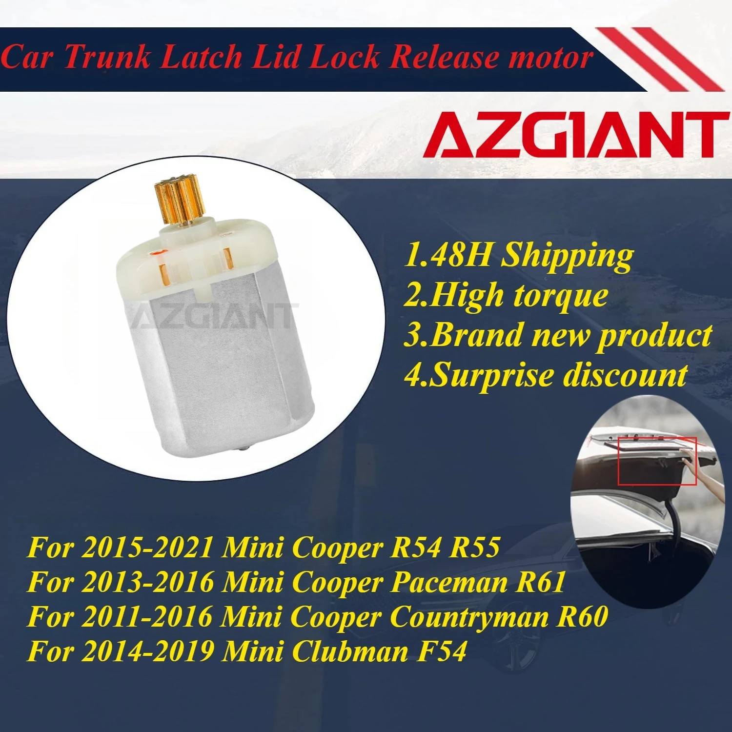 

Azgiant Car Rear Trunk Hatch Lock Actuator motor for 2015-2021 Mini Cooper R54 R55/Paceman R61 2013-2016 New replacement parts