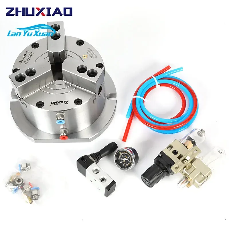 

Zhuxiao 6 Inch Vertical Solid Pneumatic Chuck XL160-3 Power Chuck Fixture For Drilling Milling Machine Vertical Lathe