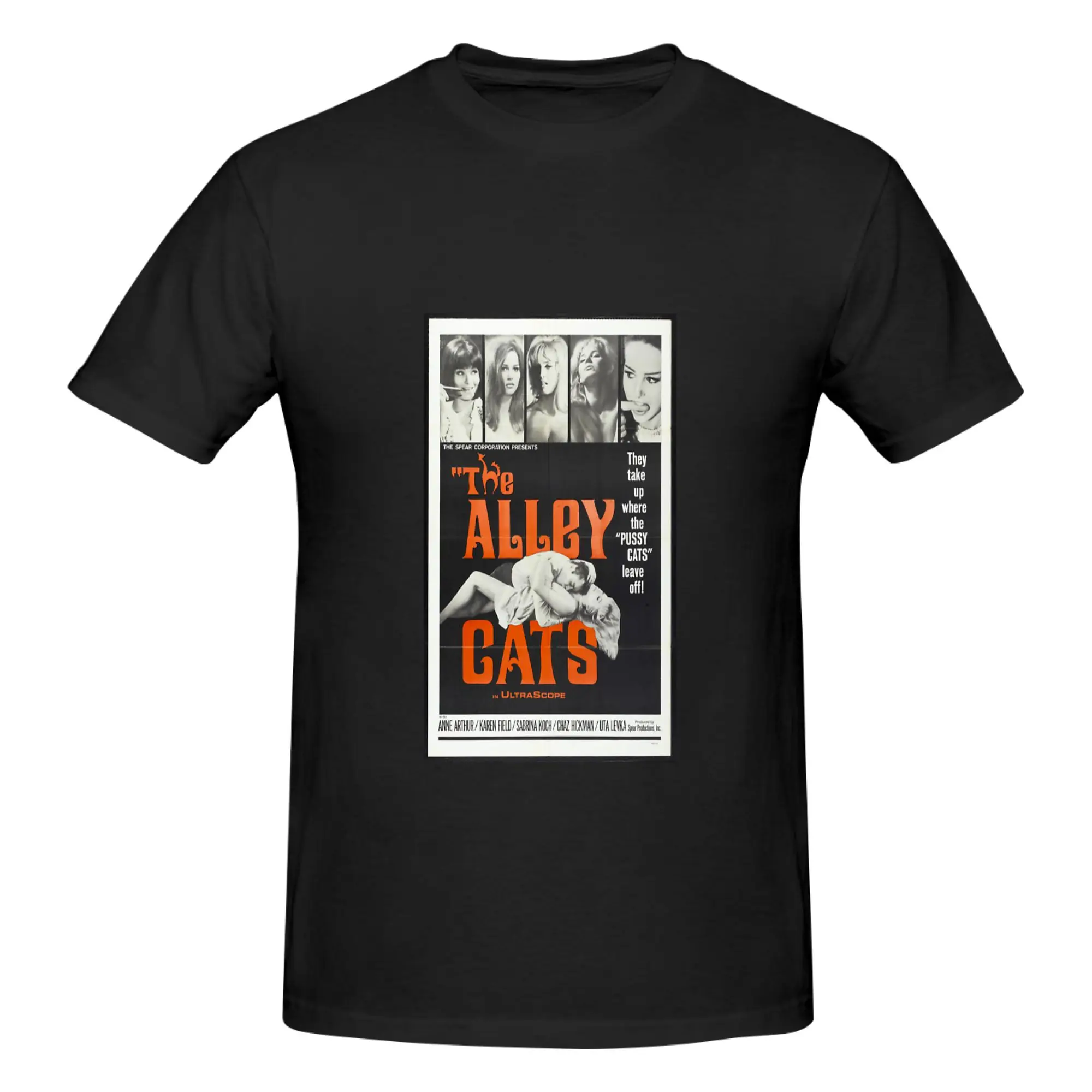 Funny The Alley Cats - 1966 - Vintage Movie Poster  Men's Printed T-Shirt Unisex T shirtAnime