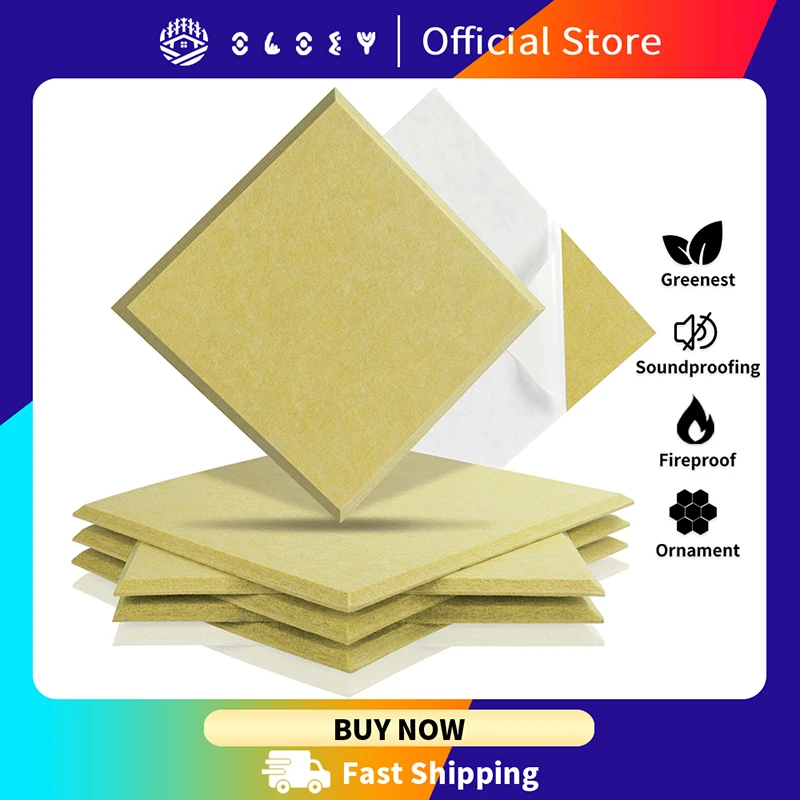 

Sound Absorbing Wall Panels Art 3D Self-adhesive For Music Studio 6pcs Absorcion Soundproofing Acoustic Isolation Material Panel