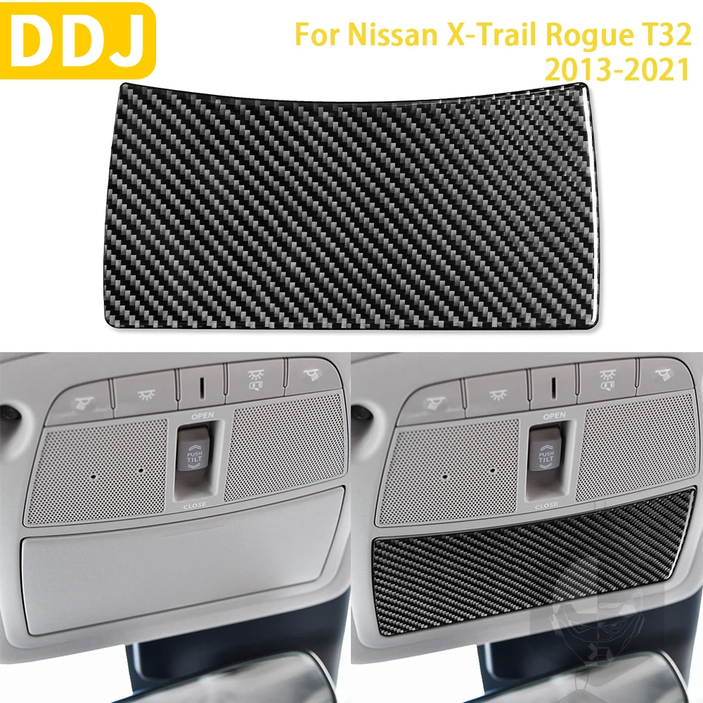 

Для Nissan X-Trail Rogue T32 2013-2021 аксессуары углеродное волокно интерьер автомобиля передняя лампа для чтения панель отделка наклейка украшение