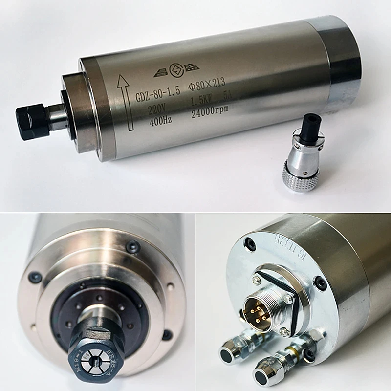 CNC Water-Cooled Spindle Motor 220V 800W 1.5KW 2.2KW For Engraving Machine With 4 Bearings for DIY CNC Machine