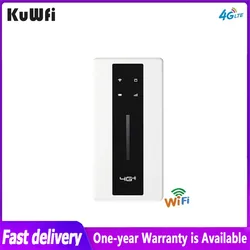 KuWFi Pocket 4G Router 300Mbps Mobile Hotspot Outdoor 10000mAh Wireless WiFi Modem da viaggio portatile con slot per scheda SIM RJ45