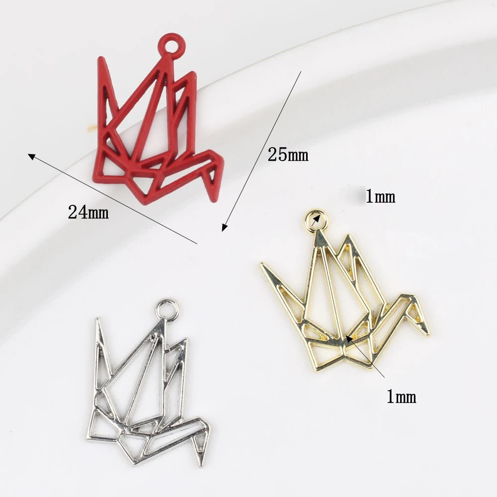 10pcs Hollow Cute Animal Bird Pendant Earring Necklace Jewelry Making Accessories DIY Handmade Supplies Craft Fashion Ornament